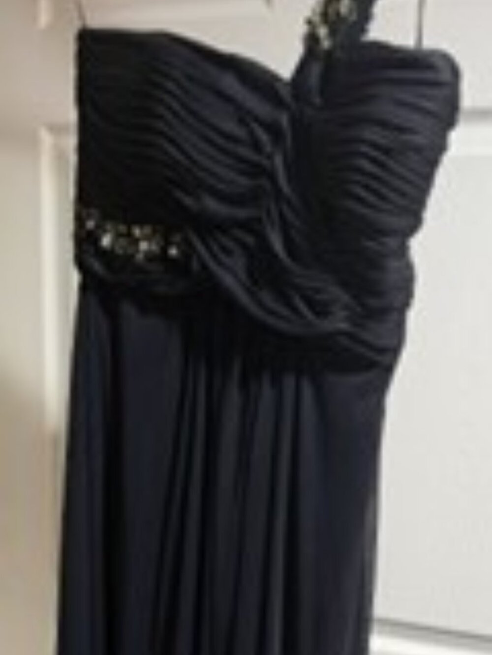 Navy blue full length dress